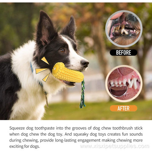 Corn Shape Design Dog Teeth Cleaning Squeaky Toys